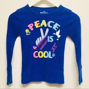 Peace sign the children’s place waffle knit shirt